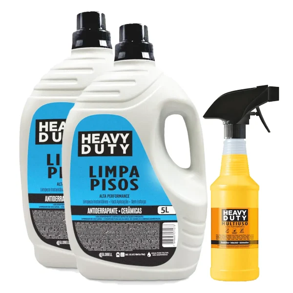 Kit Limpa Pisos e Desengordurante Heavy Duty - 1 unidade